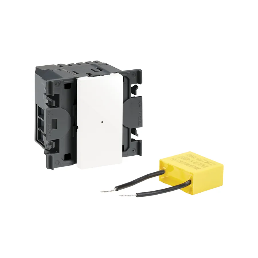 Simon 270 Interrupteur va-et-vient électronique Simon iO 2 fils à touche étroite blanc