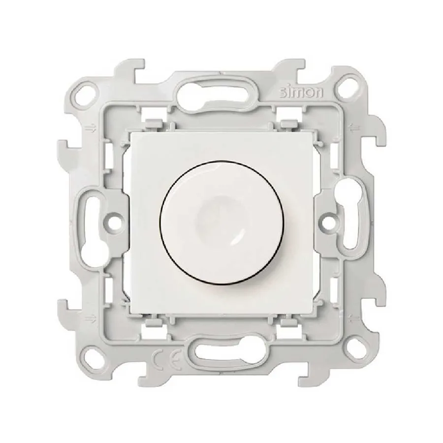 Simon 24 Harmonie Poussoir rond lumineux 6 A 250 V connexion à vis blanc