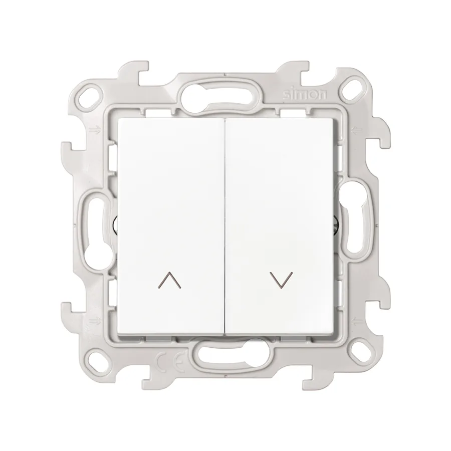 Simon 24 Harmonie Poussoir inverseur volets roulants 10 A 250 V connexion rapide blanc